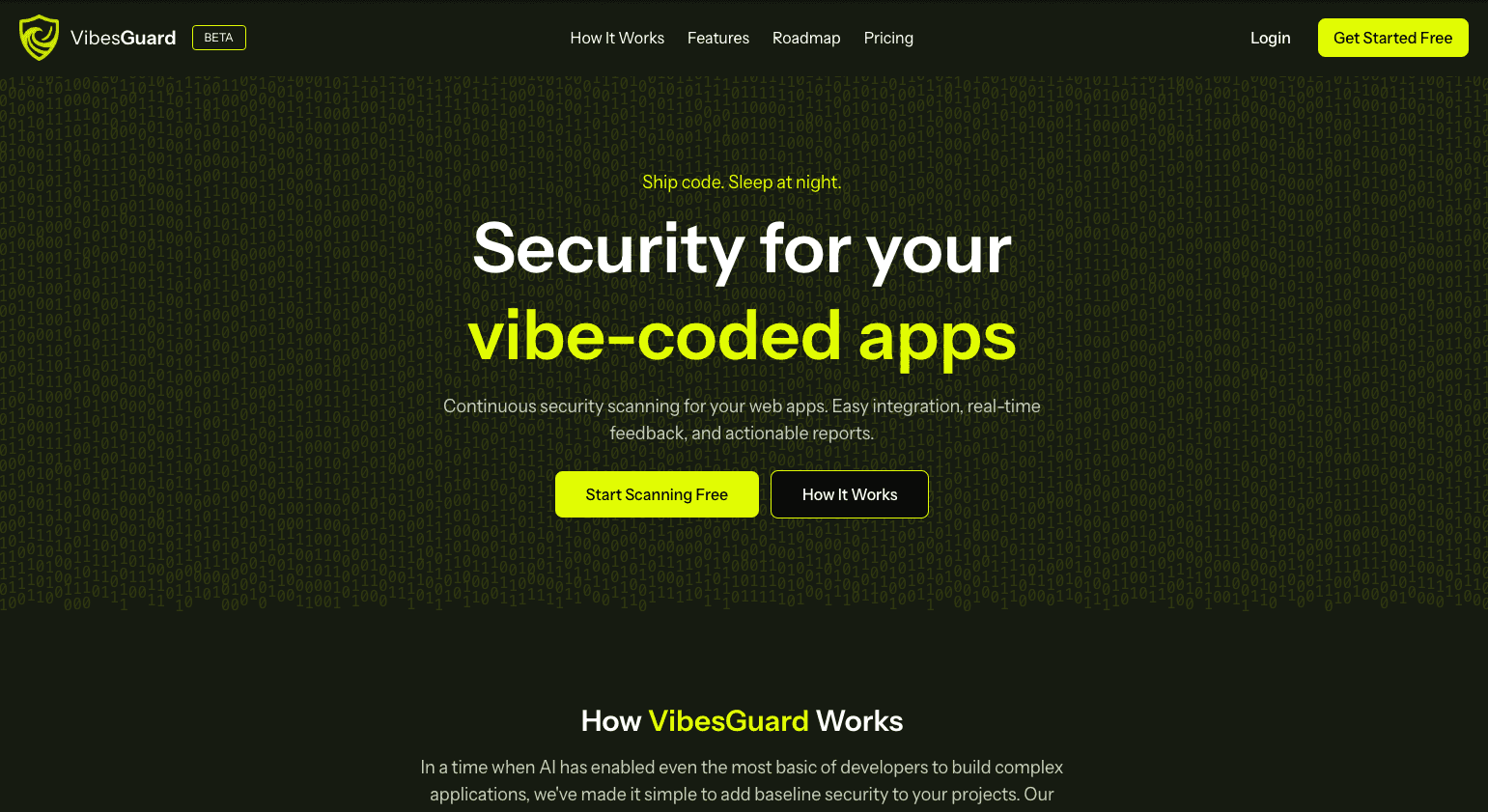 VibesGuard - Security Scanner for Websites